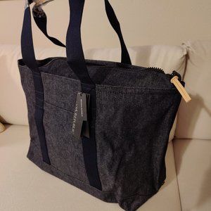 Banana Republic Factory Denim Tote w/Leather Handles